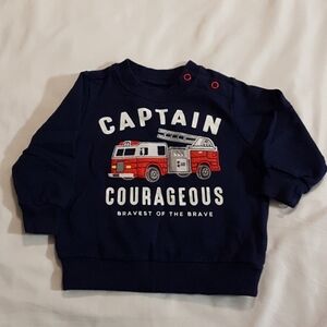 Carter's boys Fire truck sweatshirt 6 months